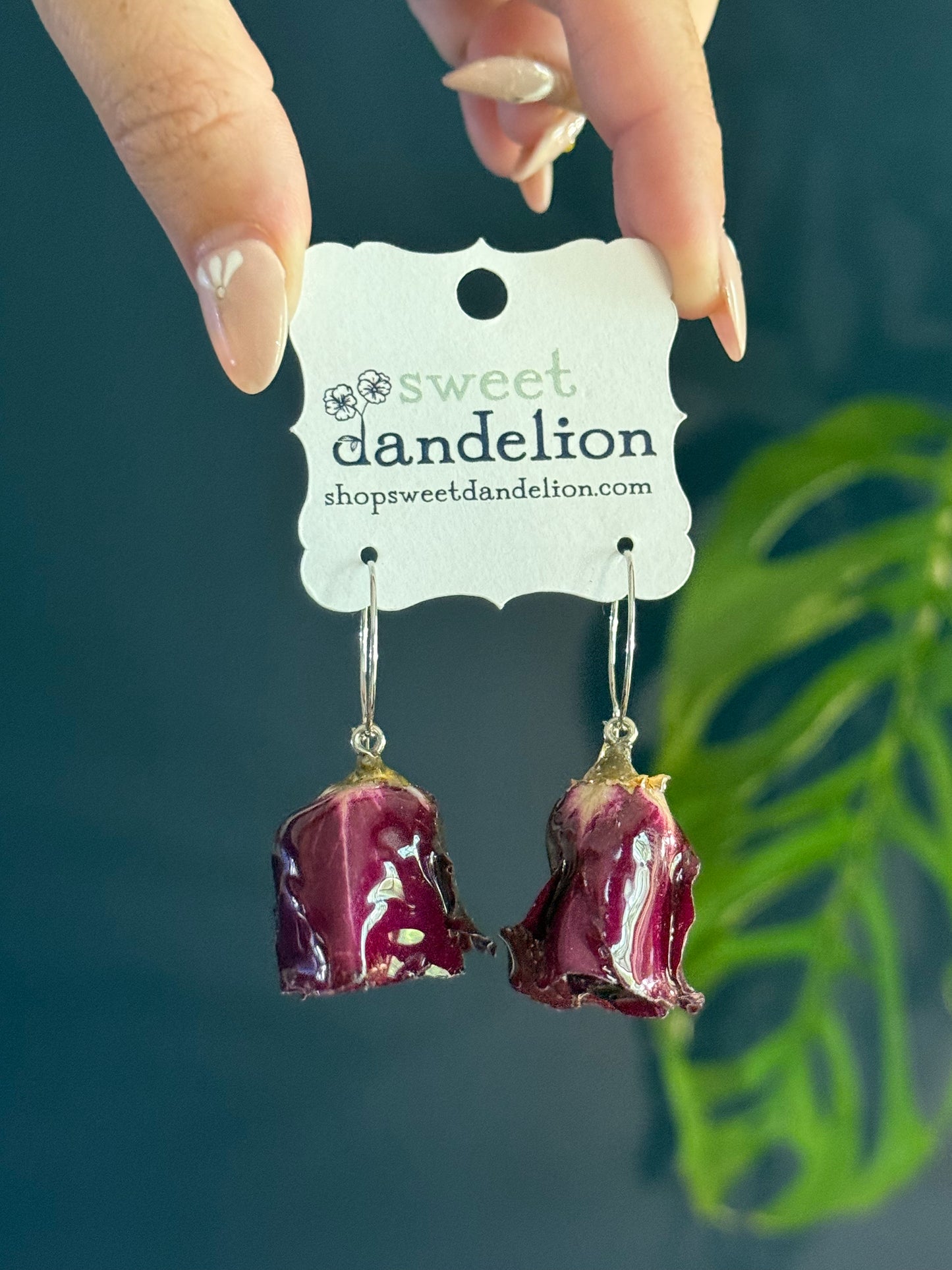 Rose Hoop Earring
