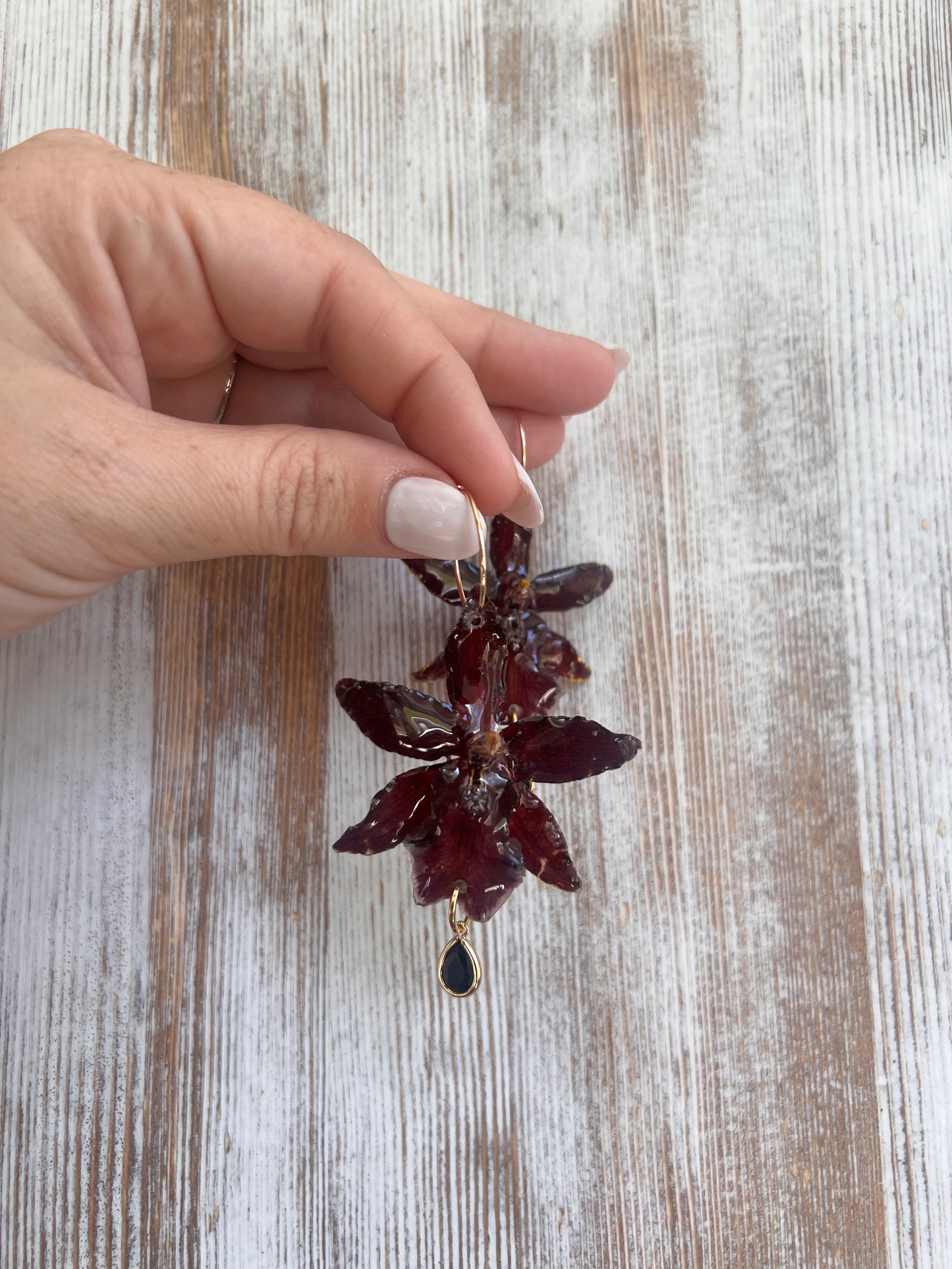 Dark Red Exotic Orchid, Hoop
