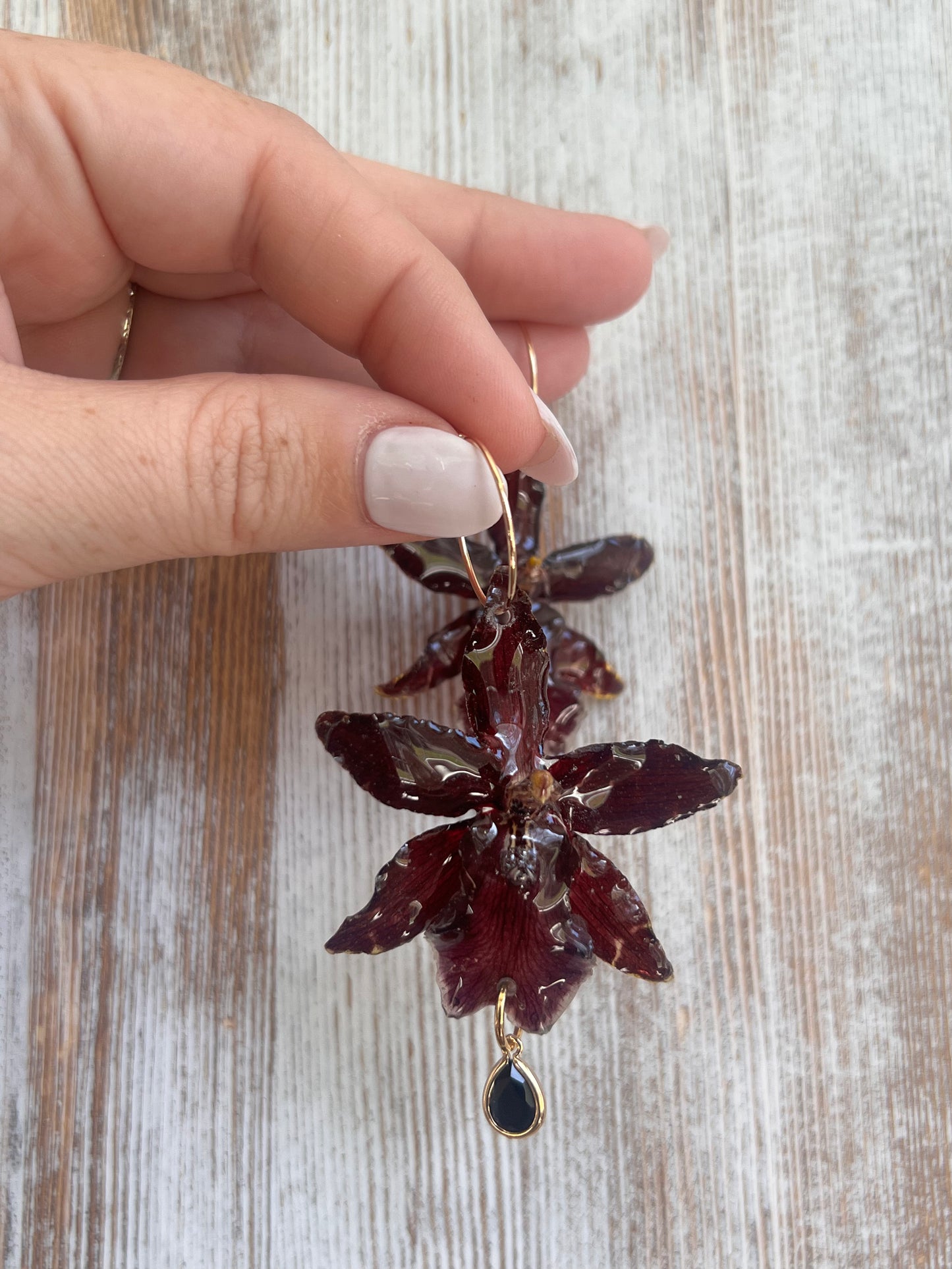 Dark Red Exotic Orchid, Hoop