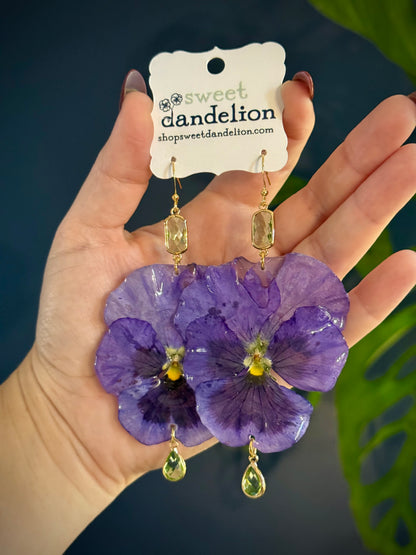 Pansy Long Dangle Earring