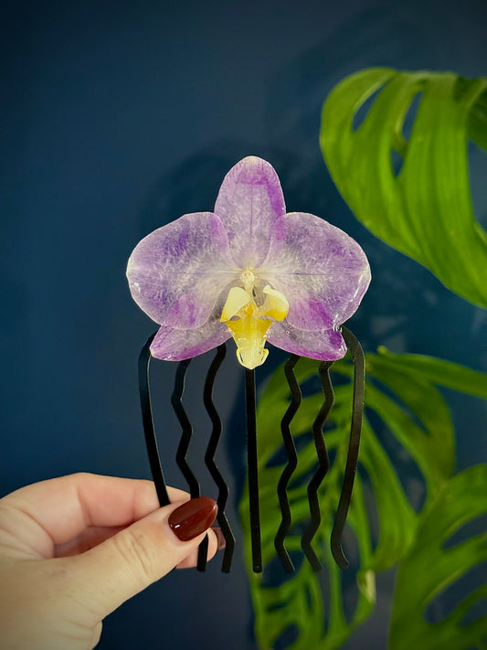 Light Purple Orchid Hair Comb
