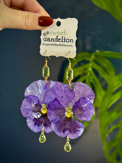 Pansy Long Dangle Earring