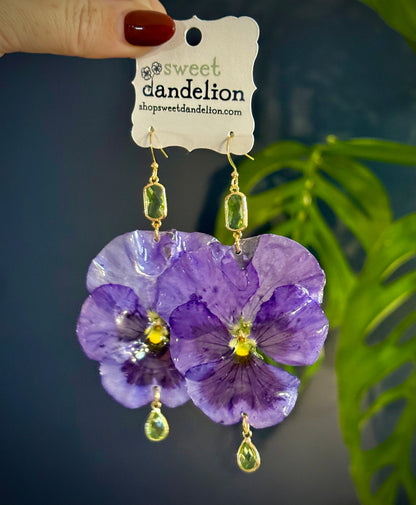 Pansy Long Dangle Earring