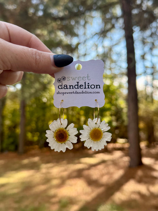 Daisy Hoop Earring