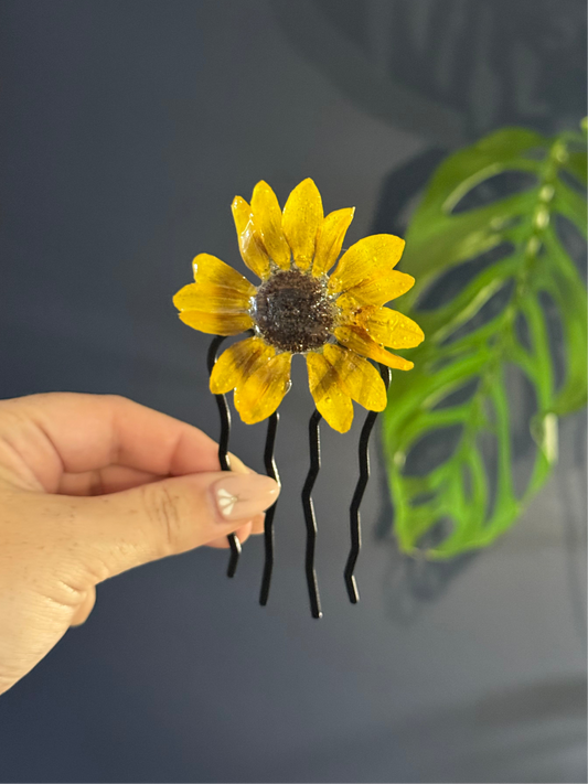Sunflower Hair Comb