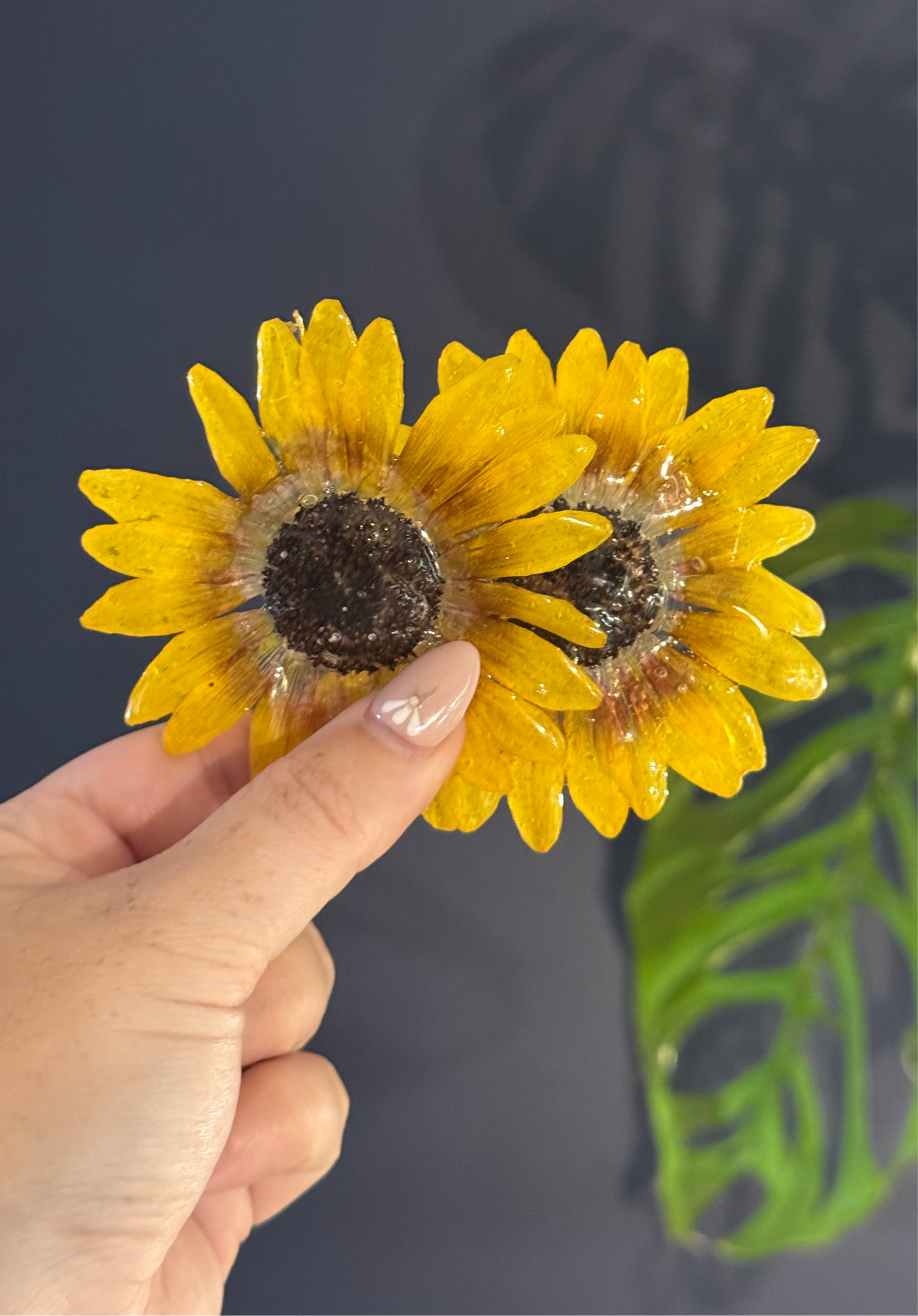 Large Sunflower Earrings
