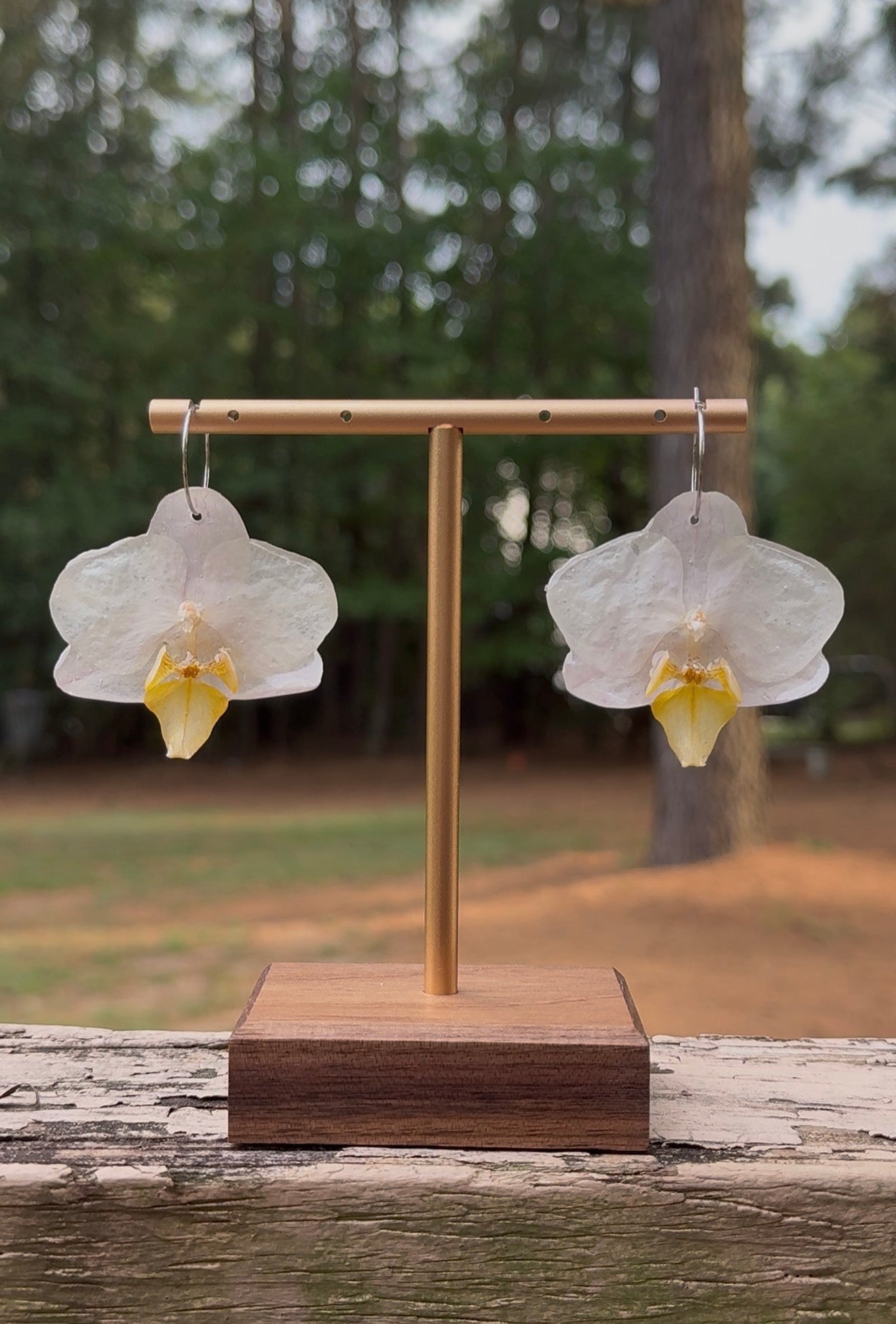 White Orchid Earring