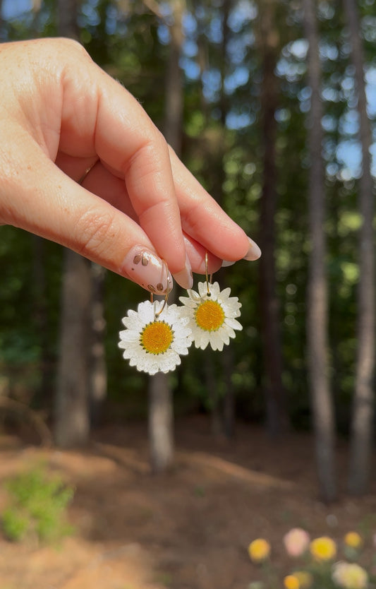 Daisy Hoop Earring