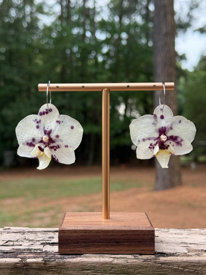 Spotted Orchid Earring