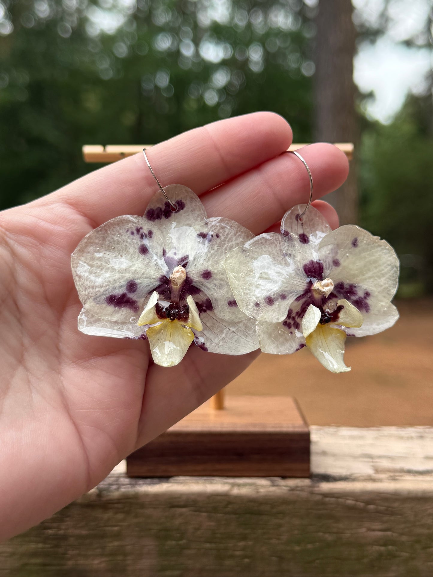 Spotted Orchid Earring