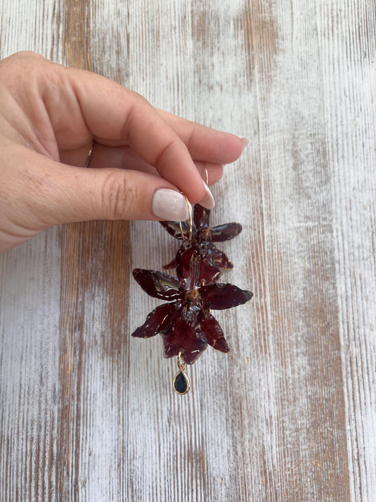 Dark Red Exotic Orchid, Hoop