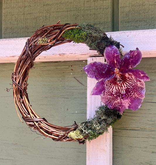 Purple Orchid Wreath 6"
