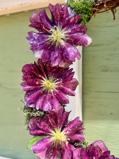 Dark Purple Hellebore Wreath 10"