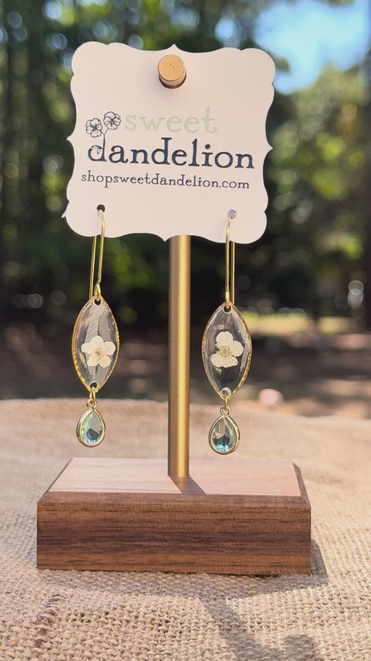 White Flower Dangle