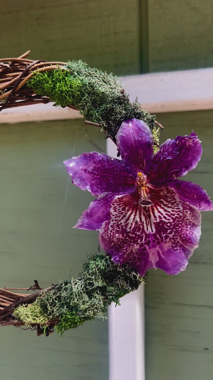 Purple Orchid Wreath 6"