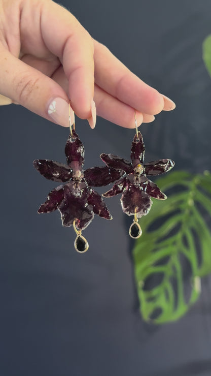 Dark Red Exotic Orchid Hoop