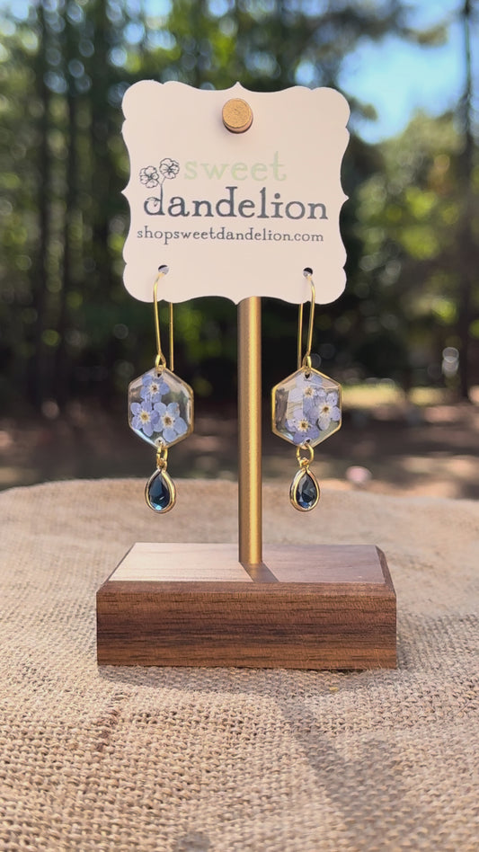 Hexagon Forget Me Not