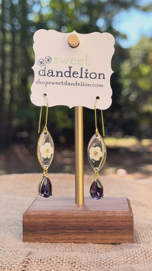 White Flower Dangle