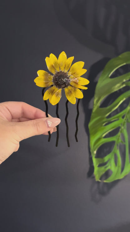Sunflower Hair Comb