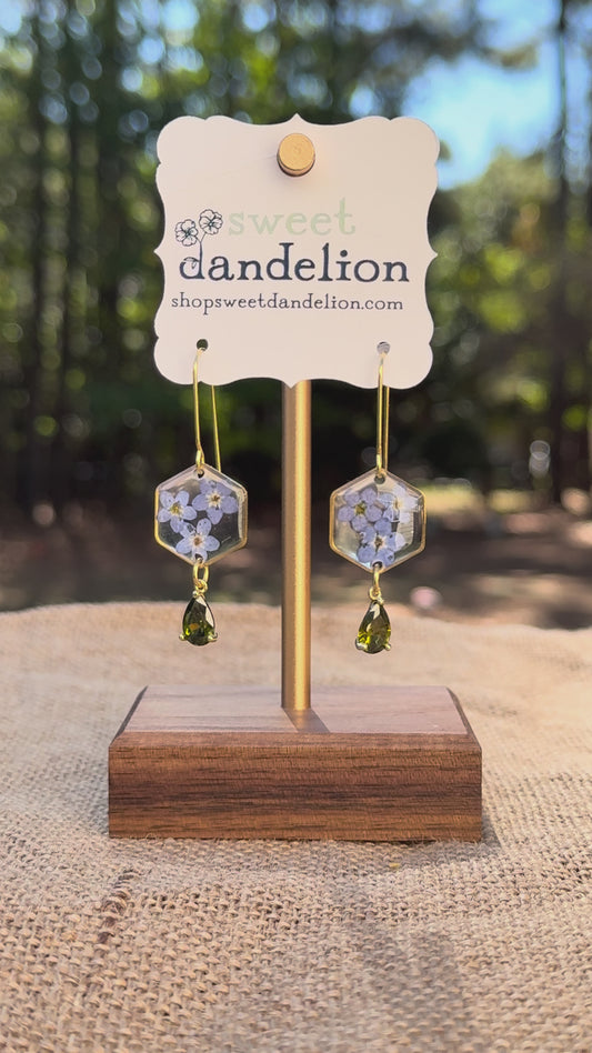 Hexagon Forget Me Not